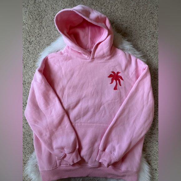 Pink Palm Puff Size L “To Live for the Hope of it All” Hoodie - Picture 3 of 11